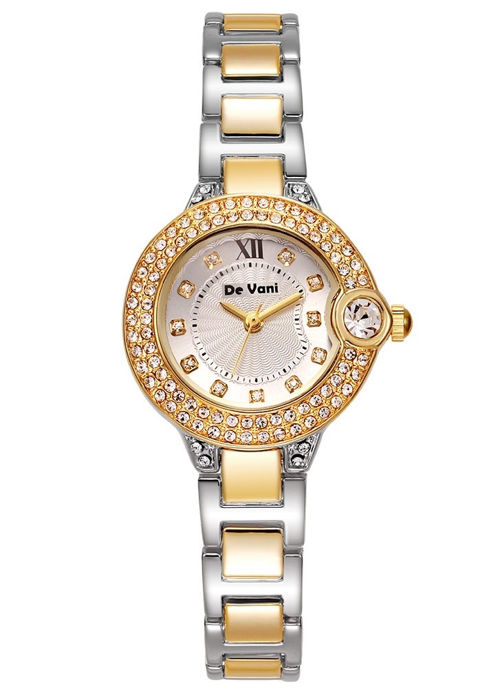 De Vani - De Vani Women Watch Stainless Steel Analog Gold Silver Color - Image 1