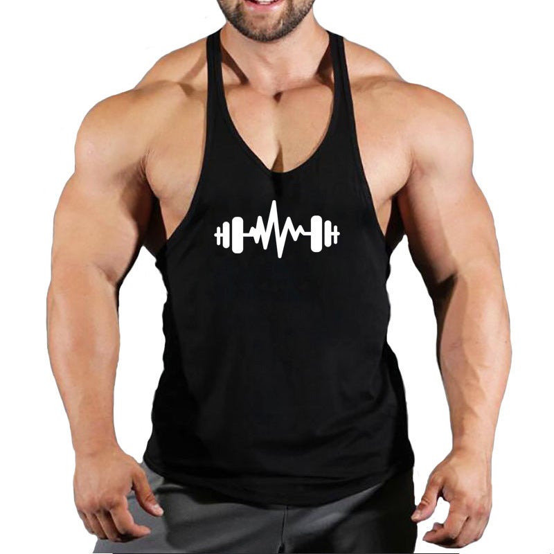 Mens Summer Quick-Dry Tank Top Sleeveless Running Vest black 