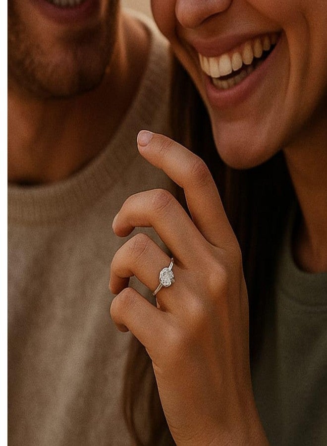 Silver Chest 925 Sterling Silver Ring for Women | AAA Zircon Solitaire Diamond Stone | Adjustable Finger Ring for Girls | Gift Box with Authenticity Certificate included - Image 5