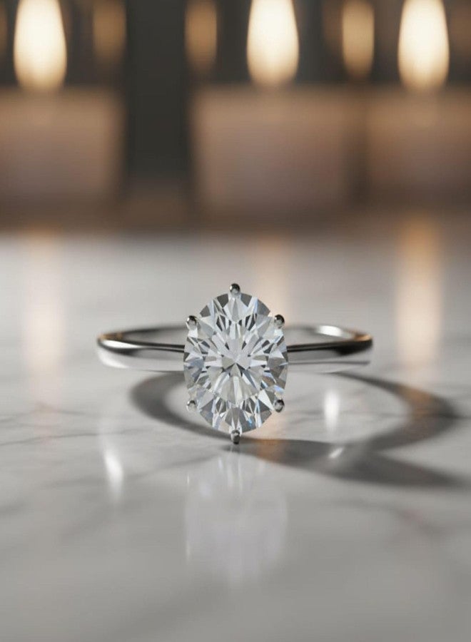 Silver Chest 925 Sterling Silver Ring for Women | AAA Zircon Solitaire Diamond Stone | Adjustable Finger Ring for Girls | Gift Box with Authenticity Certificate included - Image 2