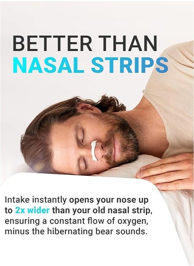 Nose strips for enhanced airflow (15 pieces, white) - Nose magnets for breathing, snoring relief and improved sleep - Advanced nasal support for improved breathing, comfortable, skin-friendly and sweat-proof