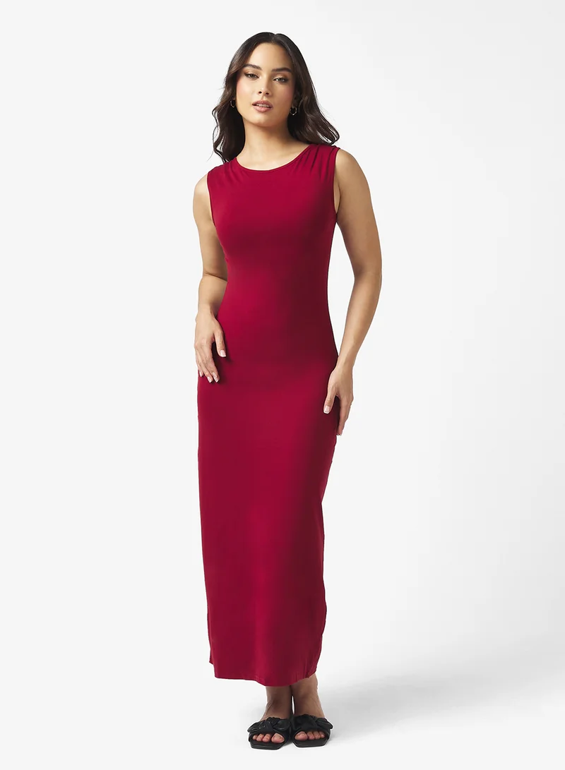 Ginger Basics Sleeveless Bodycon Knitted Maxi Dress