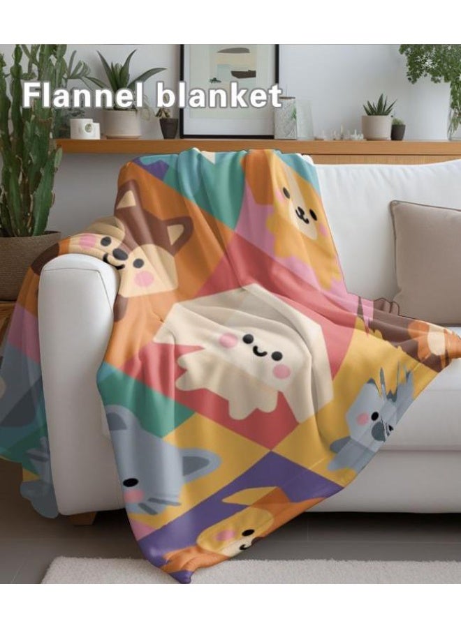 عام بطانية رقيقة من الفانيلا الكرتونية للأطفال والرضع (دافئة ومريحة، ومناسبة للنوم والألعاب) 70 سم * 100 سم