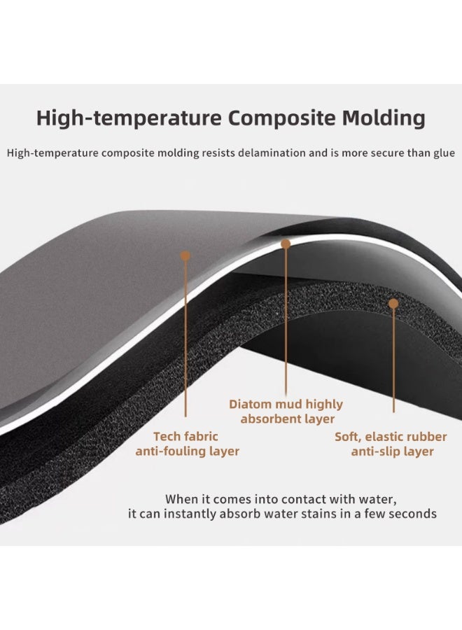 لولكس سجادة حمام من Lullaxx، فائقة الامتصاص وغير قابلة للانزلاق، مصنوعة من طين الطحالب من هلام السيليكا، تمتص الماء وتجف بسرعة، قابلة للغسل في الغسالة، مناسبة لأرضيات الحمام (15.75 × 23.62 بوصة) - Image 2