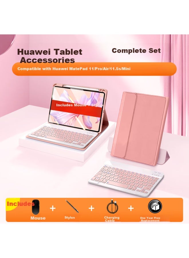 Suoying Huawei Accessories Full Set Compatible With Huawei Matepad Air /24 Tablet Keyboard Case Standard/soft Light Bluetooth Keyboard And Mouse Combo