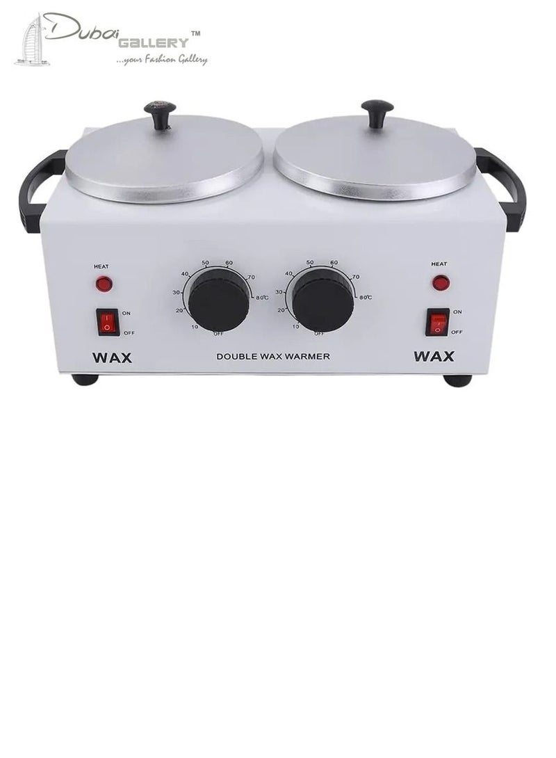 DubaiGallery Double Pot Wax Heater Electric Hair Removal Tool Wax Machine Hands Feet Paraffin Wax Therapy Depilatory Salon Beauty Tool - Image 1