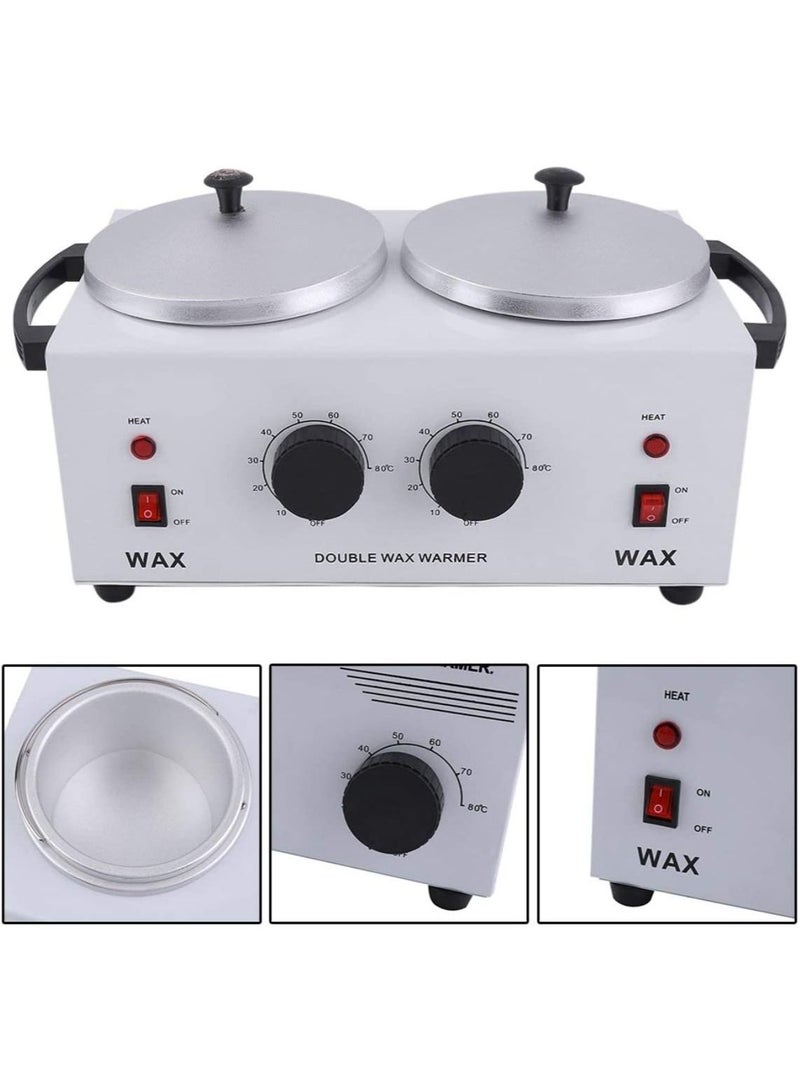 DubaiGallery Double Pot Wax Heater Electric Hair Removal Tool Wax Machine Hands Feet Paraffin Wax Therapy Depilatory Salon Beauty Tool - Image 4
