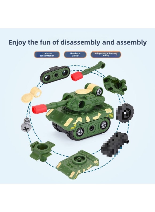 Children's Detachable Military Car Boys Toy Assembled Toy Car Suit Worker-Color:Police Car Type B [.4 Cars]  - Image 2
