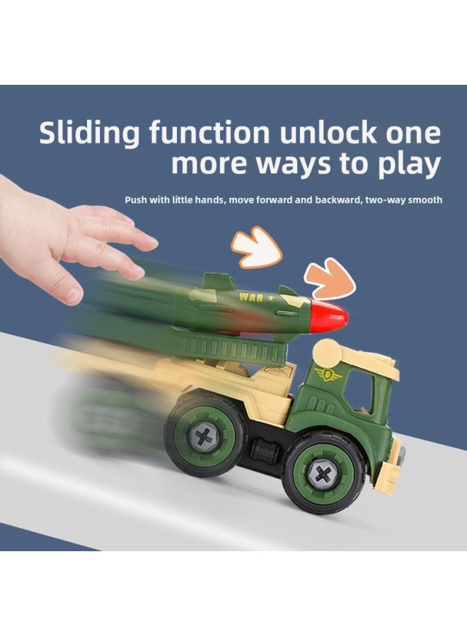 Children's Detachable Military Car Boys Toy Assembled Toy Car Suit Worker-Color:Police Car Type B [.4 Cars]  - Image 3