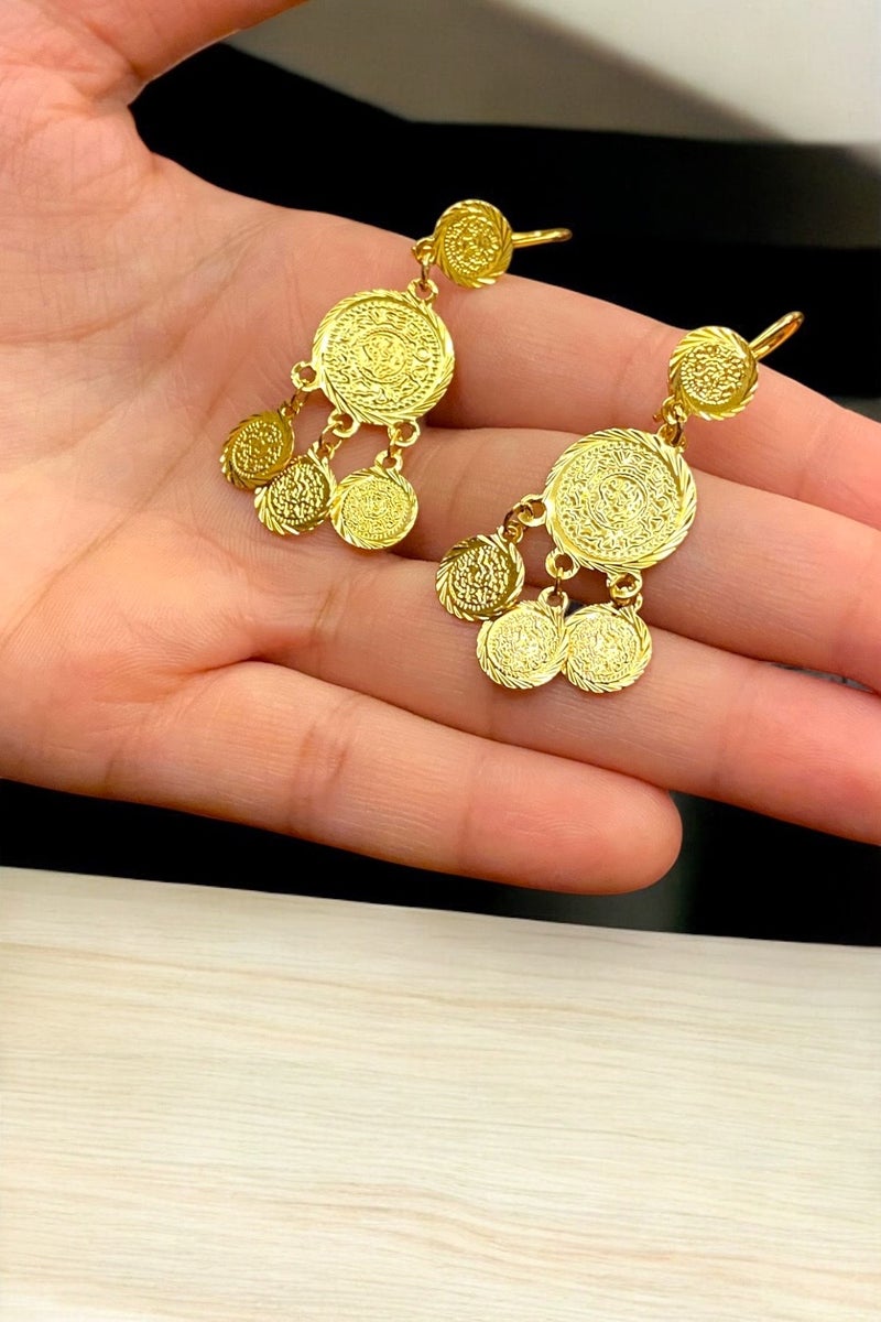 GOLDMAX Elegant 21k Gold Plated Earrings For Women - Image 1