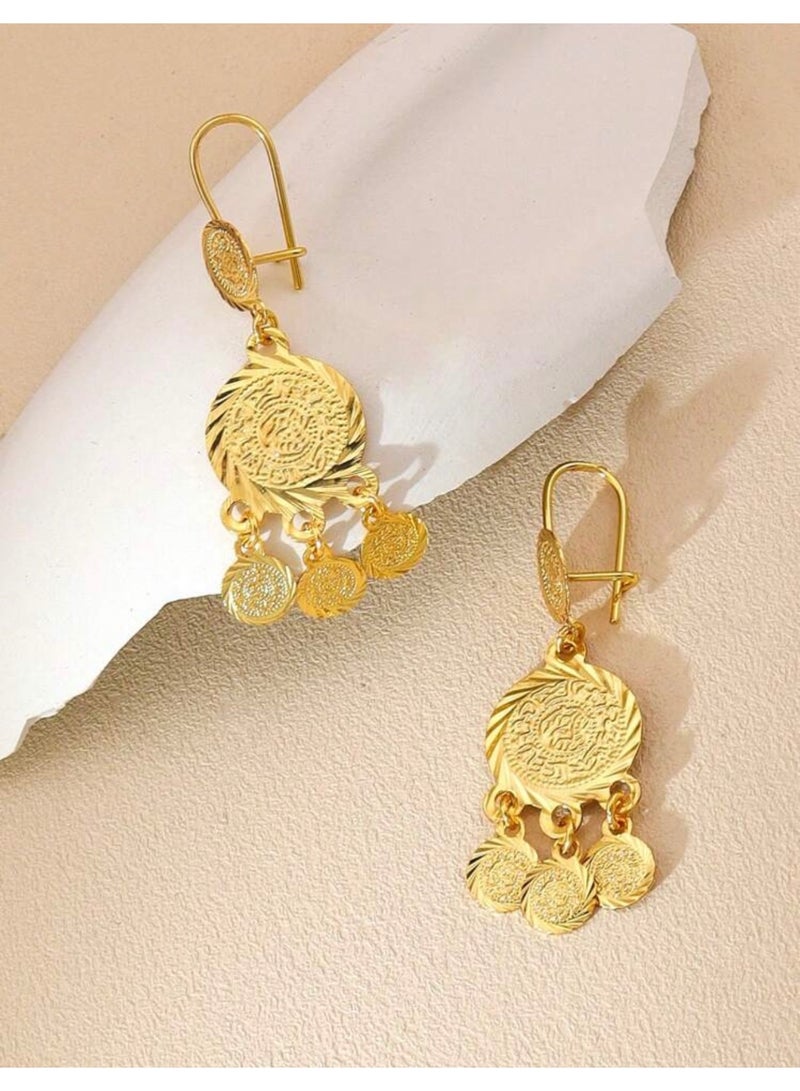 GOLDMAX Elegant 21k Gold Plated Earrings For Women - Image 2