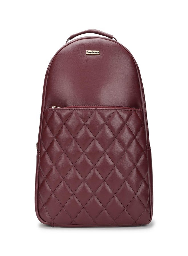 Fastrack Puffup Backpack | Quilted Faux-Leather Backpack For Women | Compact Bag with Tablet Sleeve & Utility Pockets - Image 1