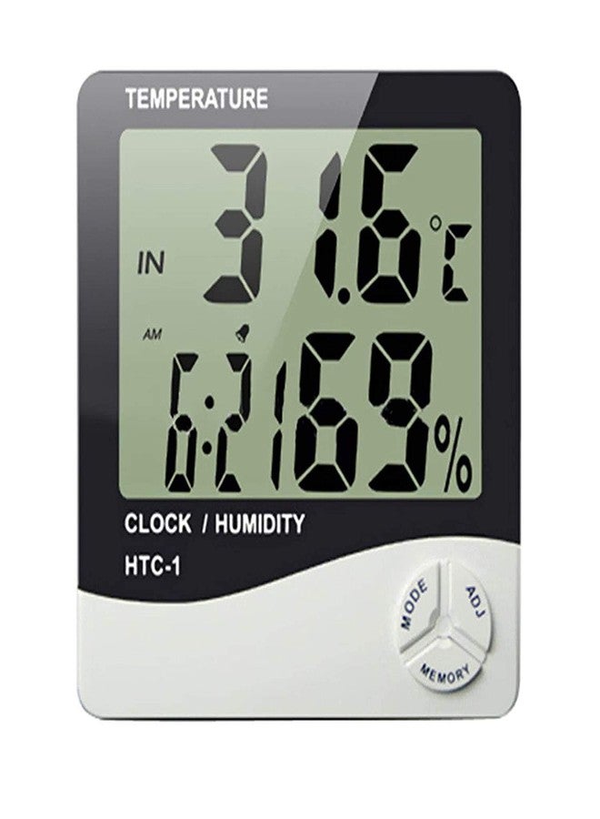 SHREE HANS CREATION HTC Room temperature with Humidity Incubator Meter and Accurate Temperature Indicator Wall Mounting LCD Digital Alarm Clock Monitor for Indoor/Outdoor (HTC-1) / (003) - Image 2