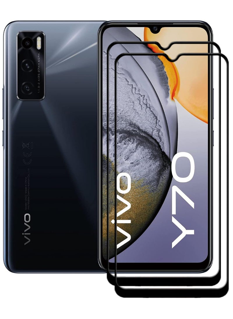 ACLIX 2 Pieces Antistatic ESD Dustproof Premium Quality High Definition Tempered Glass Screen Protector Designed For vivo Y70 - Image 1