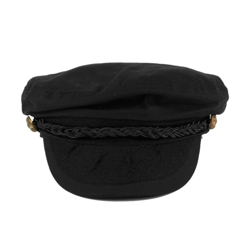 SK Hat shop قبعة صياد يوناني صيفية من القطن للرجال - قبعة مسطحة L/XL سوداء - Image 3