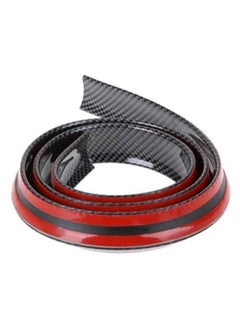 Generic 1.5M Universal Car Bumper Strip Carbon Fiber Rubber Rear Spoiler Wing Exterior Spoiler Kit for Most Cars & Trucks Flexible Self-Adhesive Fits Front Bumper Side Skirts Tail Fins (40mm Width)  - Image 2