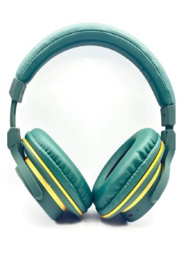 PROMASS Wireless On-Ear Headphones with Mic Green - Image 3