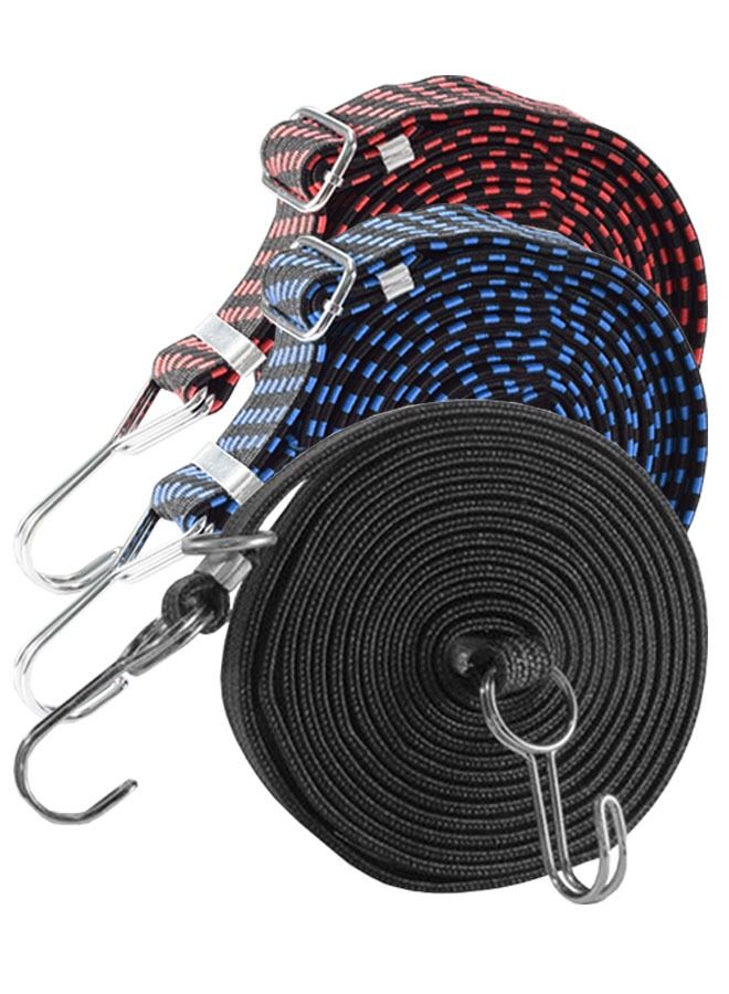 ZCM-HAPPY 3 Pack Adjustable Bungee Strap Hooks for Luggage Camping, Gardening Mobile Cargo 400 x 3 cm - Image 1