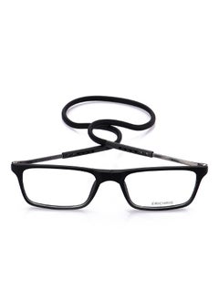 Rectangular frame optical reading glasses+1.00 with strap holder for men