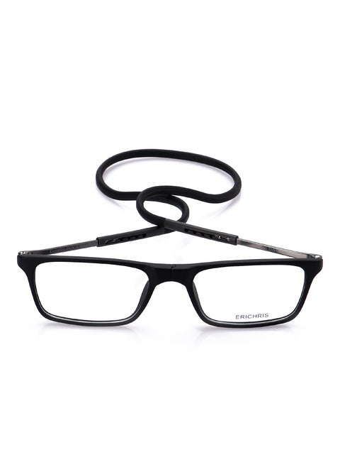 Rectangular frame optical reading glasses+1.00 with strap holder for men