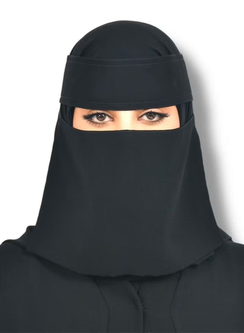 نقاب متوسط ​​معزز مرن 2 × 8 بوصة - نقاب نسائي بدون اسم مصنوع من قماش ناعم وعالي الجودة، مريح وخفيف على البشرة، مقاوم للانزلاق، قابل للغسل، مثالي للاستخدام اليومي وفي المناسبات - Image 2