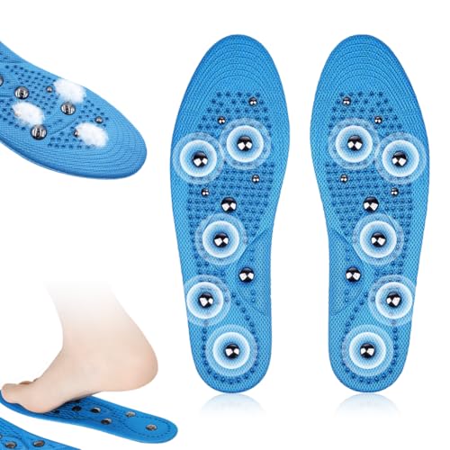 HANNEA® 1 Pair Acupressure shoe sole,Breathable Magnet Nubs Massager shoe insoles for men women Stimulate Blood Circulation,Relieve Tension - Acupressure Tools kit (M EU 41-46) - Image 1