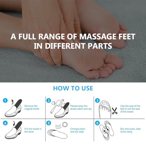 HANNEA® 1 Pair Acupressure shoe sole,Breathable Magnet Nubs Massager shoe insoles for men women Stimulate Blood Circulation,Relieve Tension - Acupressure Tools kit (M EU 41-46) - Image 5