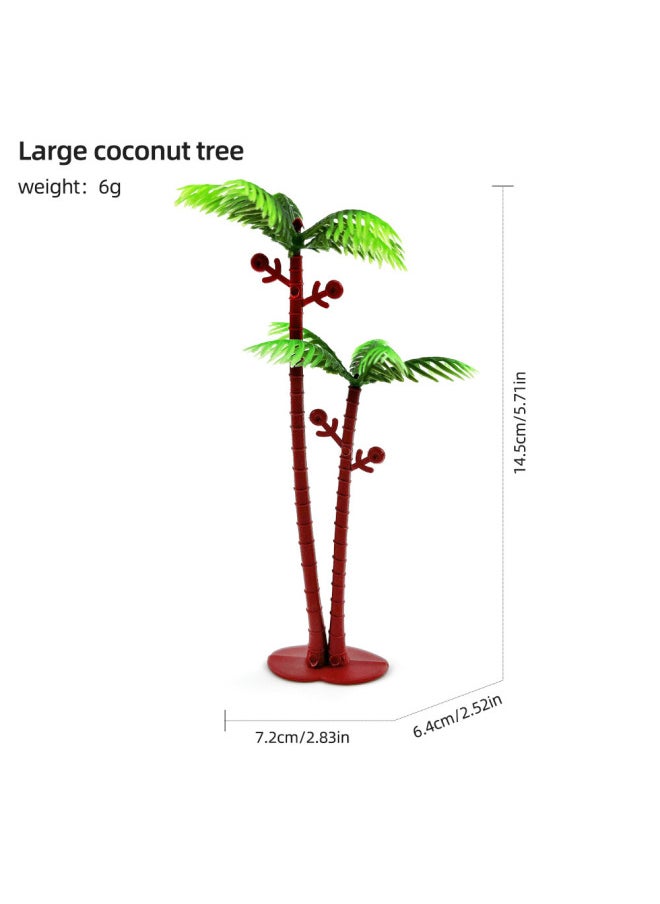 null - Dinosaur Themed Scene Decoration Simulation Plant Tree Wooden Head Fire Mountain Rock Fence Dinosaur Egg Sand Plate Model Access-Color:Big Coconut Tree - Image 1