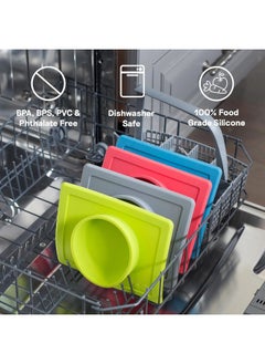 ezpz ezpz (Coral) - Mini Bowl - One-Piece Silicone placemat + Bowl  - Image 5