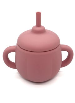 Gonice Silicone Straw Cup for Baby, Spill-proof Sippy Cup for Babies 6-12-18 Month, Open Training Water Cups with Easy-Hold Handle  - Image 1