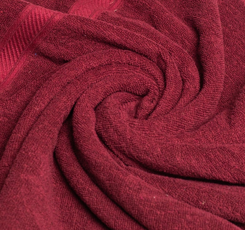 Furnofy 450 GSM Hand Towel Set of 4 Soft, Absorbent & Quick Dry Towel for Gym, Home, Kitchen, Pool, Travel - (40x60 cm, Maroon, Beige) - Image 3