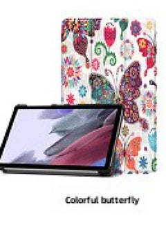 Applicable To Samsung Tab A8 SM-X200 X205 Tablet Protective Case A7 Tri-fold S9FE/S6lite Casco-Color:Butterfly-Applicable Model:A7lite