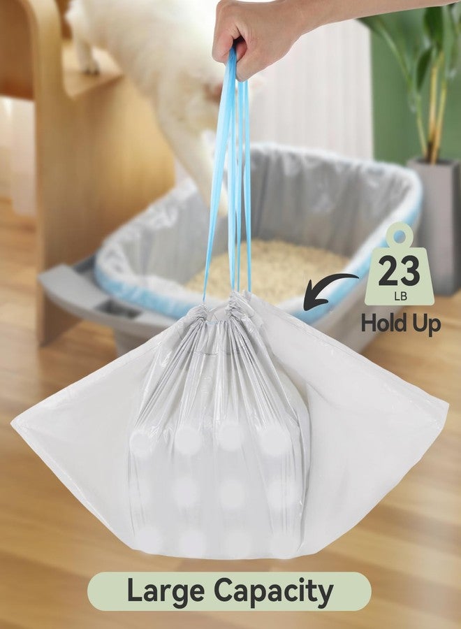 AWoHH 150 Count Cat Litter Box Bags for Petpivot Autoscooper 11 NeakasaM1 Open-Top Self-Cleaning Cat Litter Boxes, Leak-Proof Drawstring Trash Bags Replacement, Unscented, 27" x 13", Holds 23 lbs - Image 5