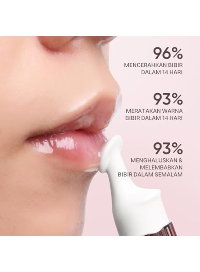 كوسروس سيروم شفاه مBrightening الببتيد، علاج مرطب للشفاه ليلاً ونهاراً، يغذي بعمق ويدعم حجم الشفاه، أقلام لامعة تقلل من الخطوط الدقيقة، تخفف الجفاف للحصول على شفات متلألئة ورطبة وممتلئة. - Image 2