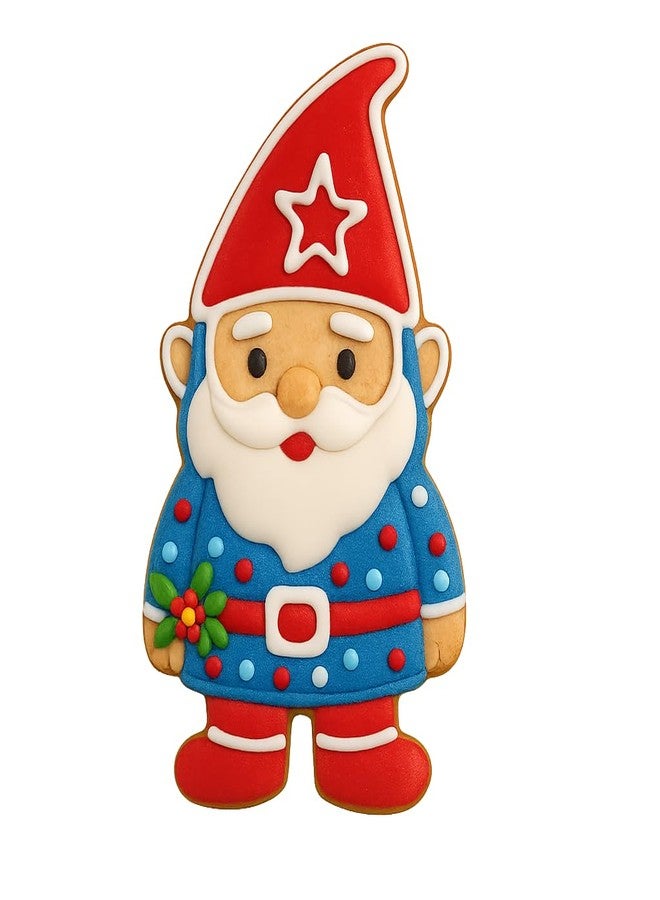 Mighty Gadget Garden Gnome Cookie Cutter - 4x2.22 Inches, Whimsical Bearded Gnome Design for Baking Fun (Random Color) - Image 3