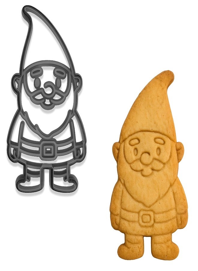 Mighty Gadget Garden Gnome Cookie Cutter - 4x2.22 Inches, Whimsical Bearded Gnome Design for Baking Fun (Random Color) - Image 2