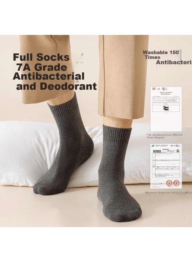 Picking up socks Pickup Socks Men's Winter Thickened Cotton Socks With Fleece Lining Warm Long Tube Socks - Image 3