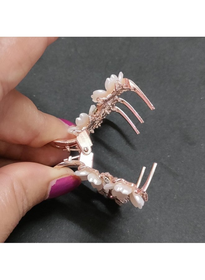 Trendsetter Pack of 1 Golden Metal hair claw small clutcher/Half Hair Claw/Hair Clutch/Hair Clips for Women & Girls Clamp wedding Hair Accessories for Girls & Women - Image 4
