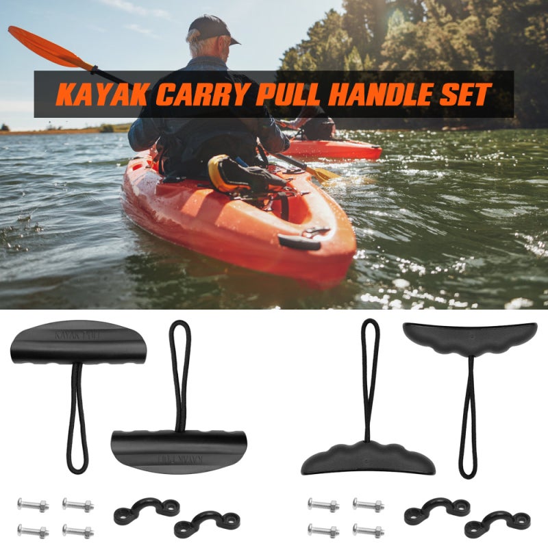 2pcs Kayak Carry Pull Handle with Cord Pad Eyes Screws for Canoe Boat - Image 3