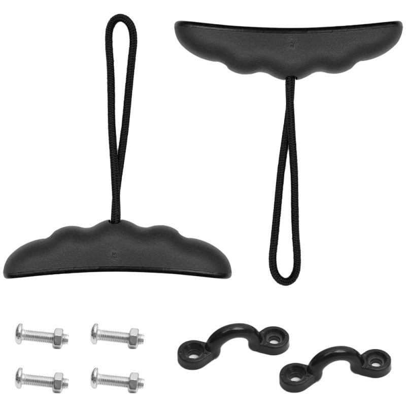 2pcs Kayak Carry Pull Handle with Cord Pad Eyes Screws for Canoe Boat - Image 1