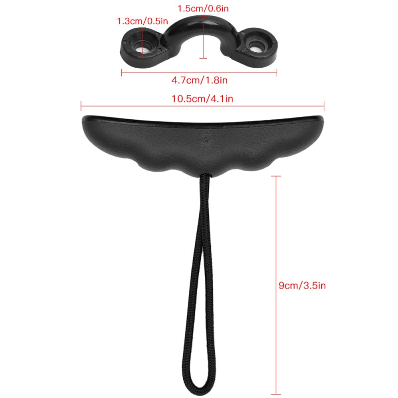 2pcs Kayak Carry Pull Handle with Cord Pad Eyes Screws for Canoe Boat - Image 2