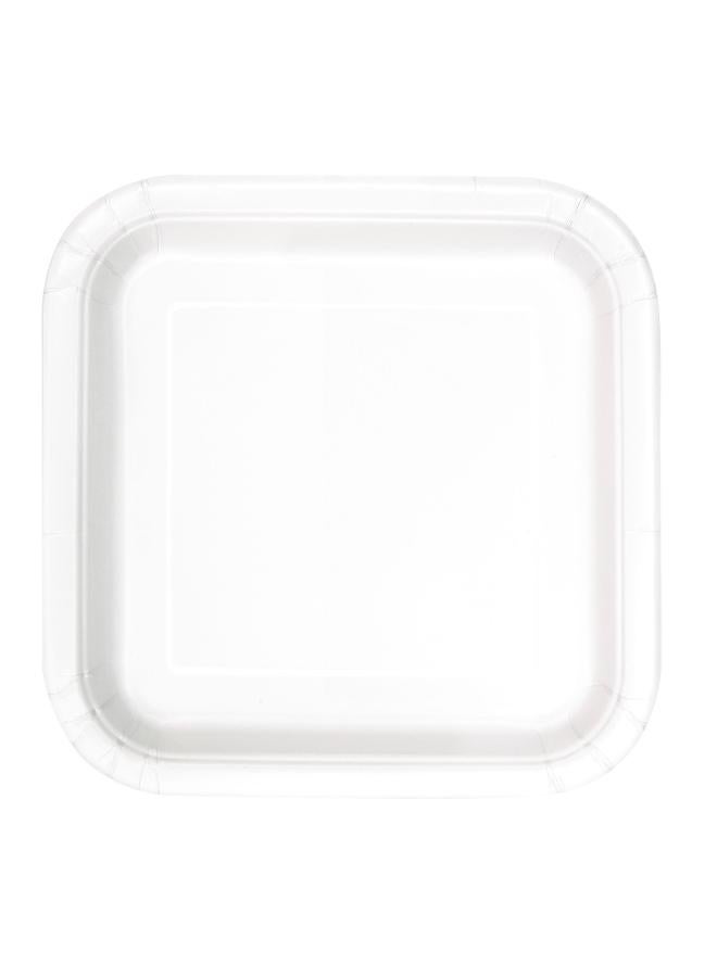 Unique Bright White Square Plates 9" - Image 1