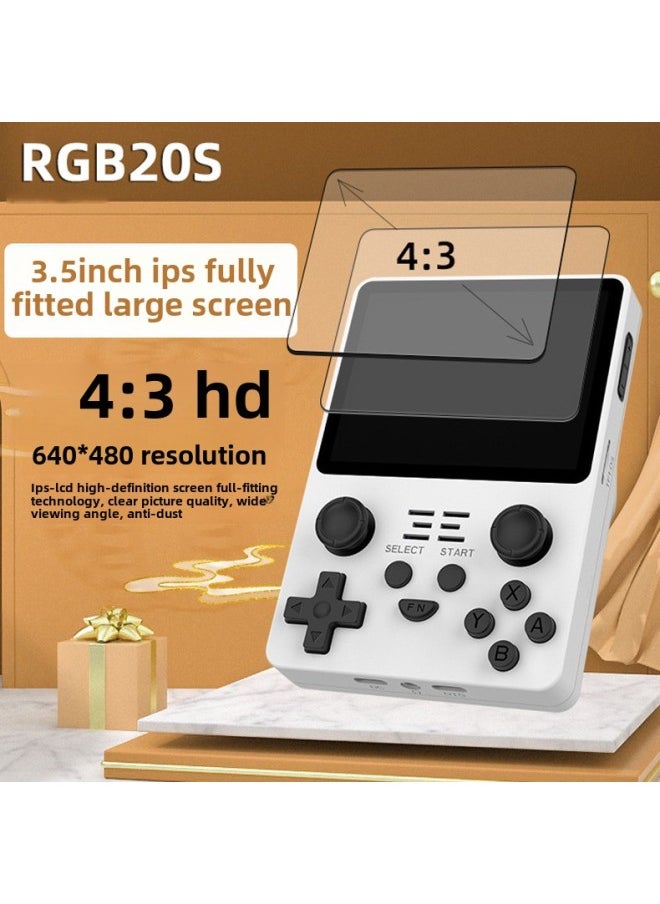 Generic - RGB20S Open Source Handheld IPS HD Handheld Game Machine Nostalgic Retro PSP Rocker Arcade FC Cross-border-Product Color:RGB20S Standard (16g +128g) Built-in 25000 + Games-Model:Yellow (english Version) - Image 1