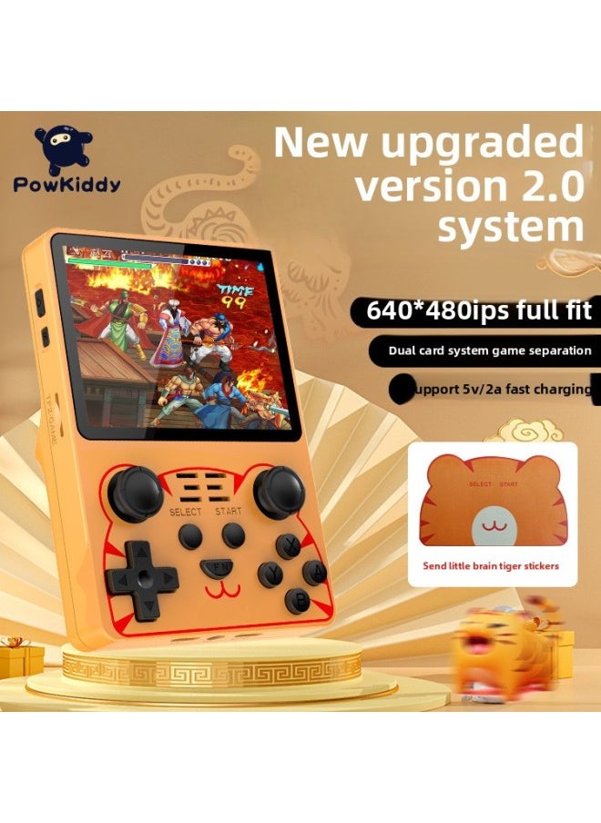 Generic - RGB20S Open Source Handheld IPS HD Handheld Game Machine Nostalgic Retro PSP Rocker Arcade FC Cross-border-Product Color:RGB20S Standard (16g +128g) Built-in 25000 + Games-Model:Yellow (english Version) - Image 1