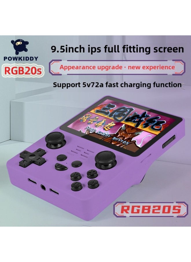 Generic - RGB20S Open Source Handheld IPS HD Handheld Game Machine Nostalgic Retro PSP Rocker Arcade FC Cross-border-Product Color:RGB20S Standard (16g +128g) Built-in 25000 + Games-Model:Yellow (english Version) - Image 1