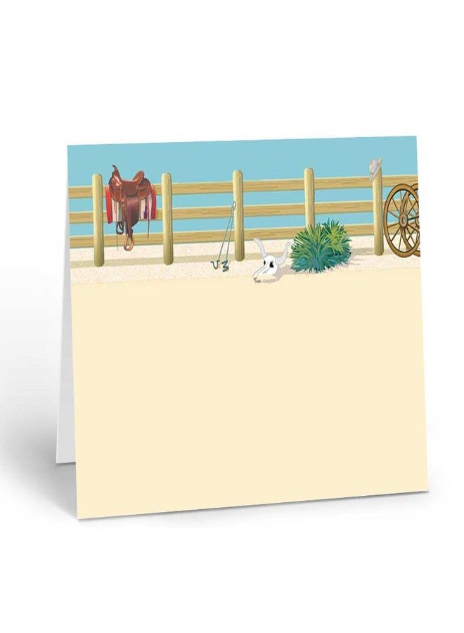 ستون هاوس كوليكشن مجموعة ستون هاوس | بطاقة مكان بطابع غربي | بطاقة اسم بطابع مزرعة حظيرة الخيول | بطاقة اسم طاولة لحفلات أعياد الميلاد وحفلات الزفاف والعشاء | 25 بطاقة (حظيرة الخيول الغربية) - Image 1