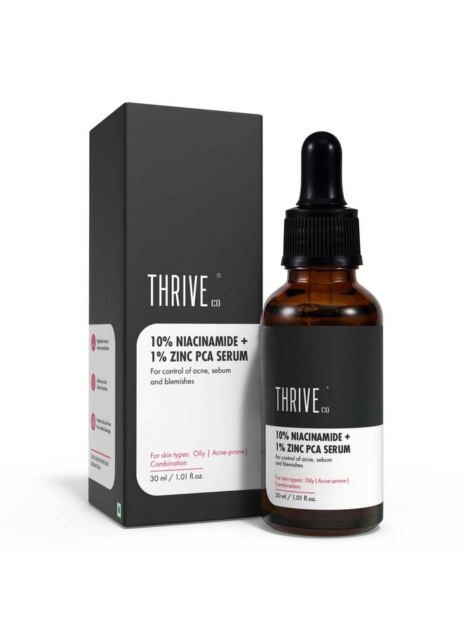 THRIVECO 10% Niacinamide Face Serum + 1% Zinc Pca For Clear Glowing Skin | Reduction Of Acne | Men & Women, 30Ml - Image 1