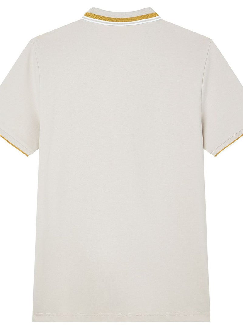 GIORDANO Men’s Slim Pique Polo with Contrast Collar & Signature Embroidery - Image 2