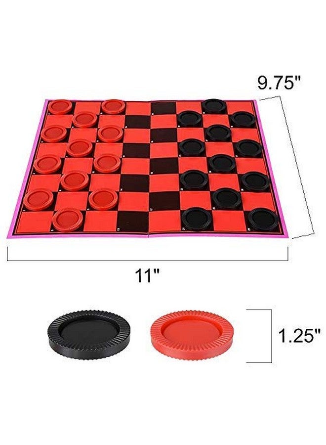 Gamie Checkers Board Game for Kids, Set of 6, Classic Checkers with Red and Black Pieces, Fun Travel Games for Kids and Adults, Cool Birthday Party Favors and Goodie Bag Fillers - Image 5