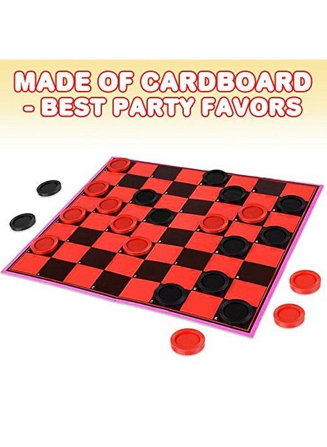 Gamie Checkers Board Game for Kids, Set of 6, Classic Checkers with Red and Black Pieces, Fun Travel Games for Kids and Adults, Cool Birthday Party Favors and Goodie Bag Fillers - Image 3